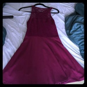 Deep red dress